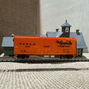 Orange Rio Grande Model Train Car